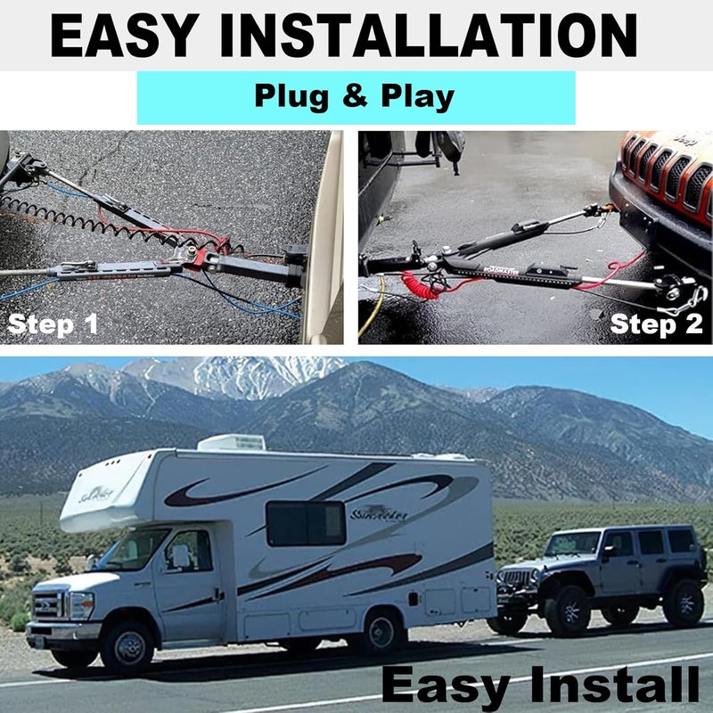 CXTM 7 Pin to 6 Pin Trailer Adapter, Coiled Trailer Cord Stretches to 6 Feet,7-Wire to 6-Wire Coiled Cable RV 7 to 6 Trailer Wiring Extension Cord - Image 4